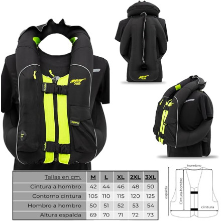 Chaleco Airbag Aspar 0.5 Vértigo Moto